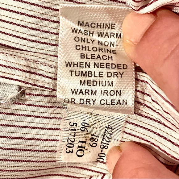 VGUC Banana Republic Mens Stripe Dress Shirt, M - Picture 14 of 15